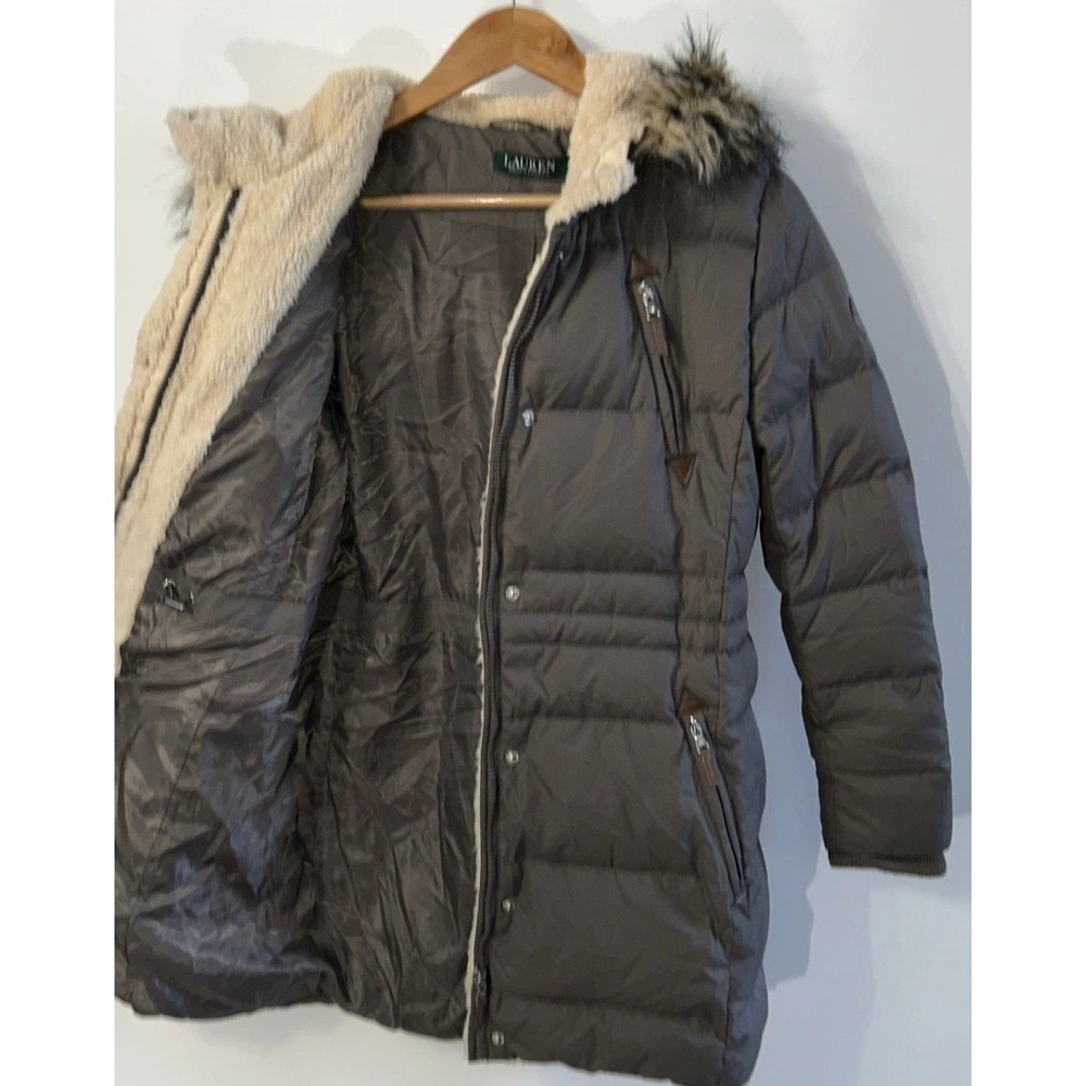 Women's LRL Ralph Lauren Down Puffer Parka Full Zip Sz XS Clean